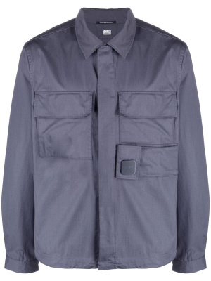 

Logo-patch cotton shirt jacket, C.P. Company Logo-patch cotton shirt jacket