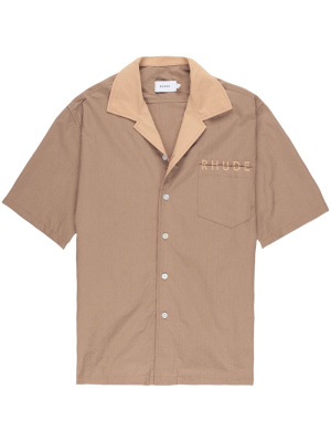 

Mechanic logo-embroidered cotton shirt, Rhude Mechanic logo-embroidered cotton shirt