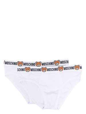 

Logo-waistband cotton briefs, Moschino Logo-waistband cotton briefs