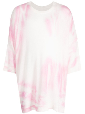 

Tie-dye print knitted jumper, MM6 Maison Margiela Tie-dye print knitted jumper