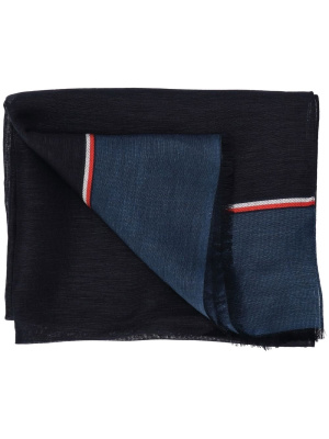 

Linen tape-detail scarf, Tommy Hilfiger Linen tape-detail scarf