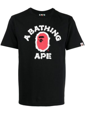 

Logo-print cotton T-shirt, A BATHING APE® Logo-print cotton T-shirt