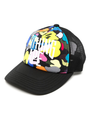 

Logo-print cotton cap, A BATHING APE® Logo-print cotton cap