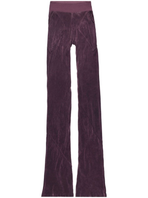 

Bias high-waist velour trousers, Rick Owens Bias high-waist velour trousers