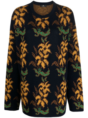 

Floral-intarsia virgin-wool jumper, ETRO Floral-intarsia virgin-wool jumper
