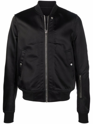 

Long-sleeve satin bomber jacket, Rick Owens Long-sleeve satin bomber jacket