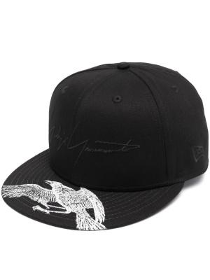 

Bird-print cotton cap, Yohji Yamamoto Bird-print cotton cap
