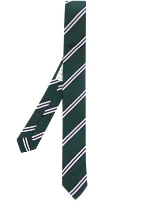 

Diagonal-stripe pointed tie, Thom Browne Diagonal-stripe pointed tie