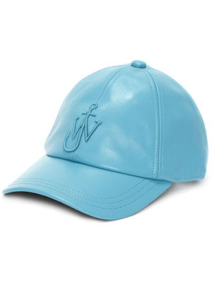 

Anchor logo-embroidered leather cap, JW Anderson Anchor logo-embroidered leather cap