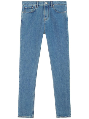 

Logo-patch mid-rise straight-leg jeans, Burberry Logo-patch mid-rise straight-leg jeans