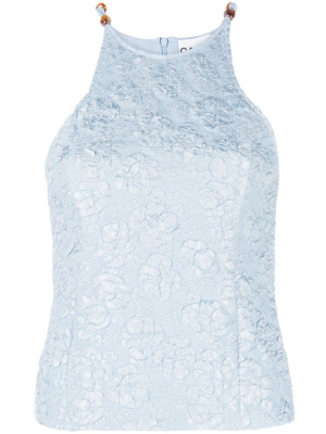 

Floral-jacquard tank top, GANNI Floral-jacquard tank top