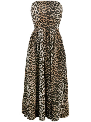 

Leopard print midi dress, GANNI Leopard print midi dress