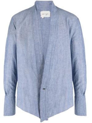 

Open-front cotton shirt, Greg Lauren Open-front cotton shirt