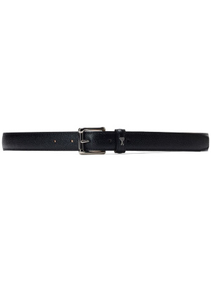

Logo-plaque leather belt, AMI Paris Logo-plaque leather belt