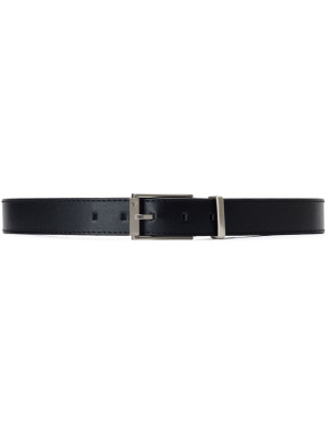 

Logo-engraved leather belt, AMI Paris Logo-engraved leather belt