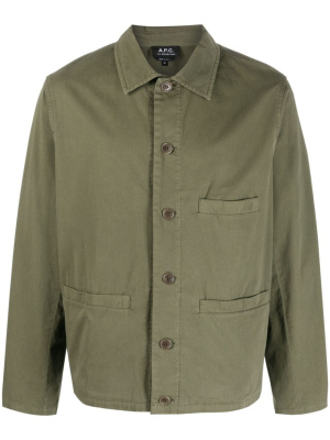 

Single-breasted cotton shirt jacket, A.P.C. Single-breasted cotton shirt jacket