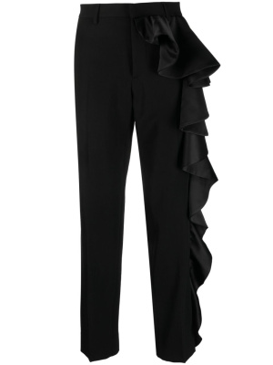 

Ruffled-trim tailored trousers, Moschino Ruffled-trim tailored trousers