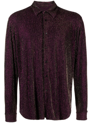 

Metallic stripe-pattern shirt, Martine Rose Metallic stripe-pattern shirt