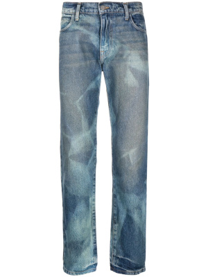 

Straight-leg bleached jeans, 424 Straight-leg bleached jeans