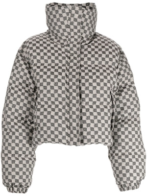 

Monogram-print cropped puffer jacket, MISBHV Monogram-print cropped puffer jacket