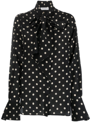 

Polka dot-print silk blouse, Nina Ricci Polka dot-print silk blouse