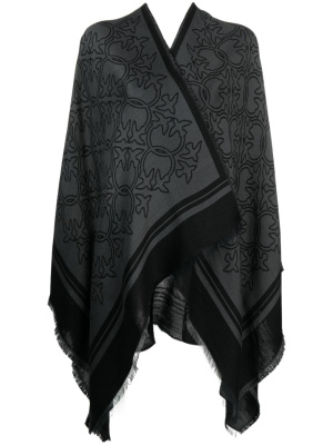 

Monogram knitted cape, PINKO Monogram knitted cape