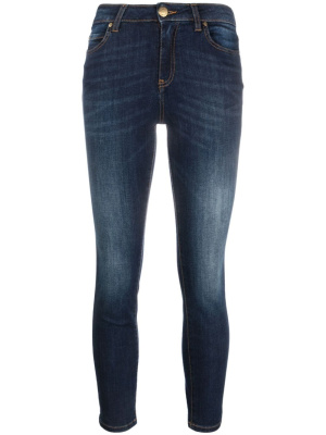 

Logo-appliqué cropped skinny jeans, PINKO Logo-appliqué cropped skinny jeans