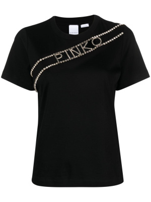 

Logo-embellished cotton T-shirt, PINKO Logo-embellished cotton T-shirt