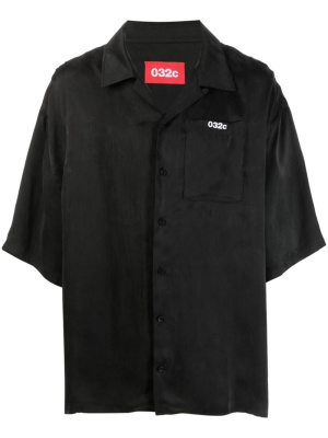 

Logo-print lyocell shirt, 032c Logo-print lyocell shirt
