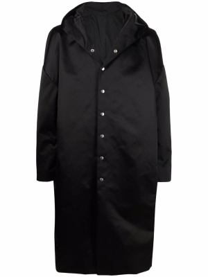 

Hooded single-breasted oversized coat, Rick Owens Hooded single-breasted oversized coat