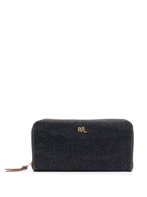 

Logo-plaque denim wallet, Ralph Lauren RRL Logo-plaque denim wallet