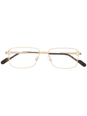 

C de Cartier rectangle-frame glasses, Cartier Eyewear C de Cartier rectangle-frame glasses