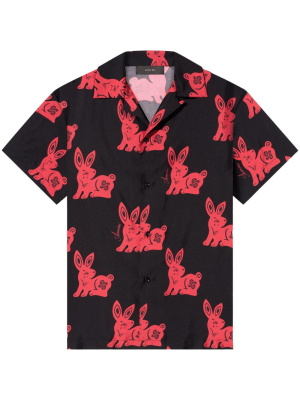 

Rabbit-print bowling shirt, AMIRI Rabbit-print bowling shirt