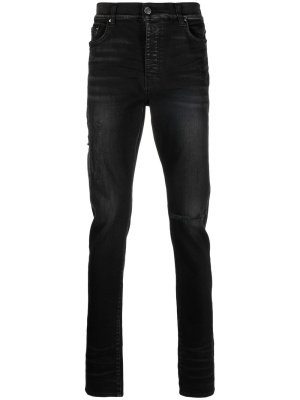 

Logo-embroidered skinny-cut jeans, AMIRI Logo-embroidered skinny-cut jeans