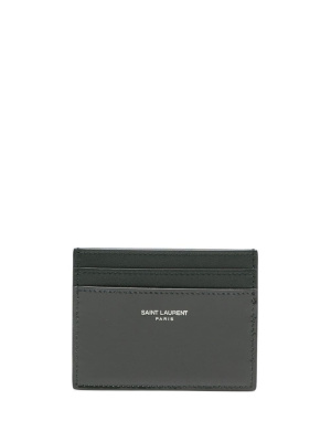 

Logo-stamp leather cardholder, Saint Laurent Logo-stamp leather cardholder