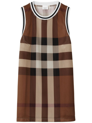 

Check-pattern mesh tank top, Burberry Check-pattern mesh tank top