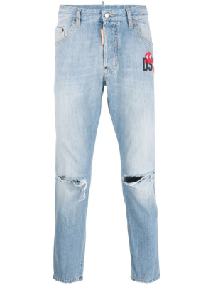 

X Pac-Man ripped cotton jeans, Dsquared2 X Pac-Man ripped cotton jeans