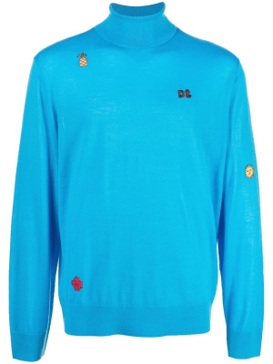 

Logo-embroidered rollneck jumper, Dsquared2 Logo-embroidered rollneck jumper