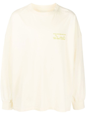 

Embroidered logo long-sleeve T-shirt, Martine Rose Embroidered logo long-sleeve T-shirt