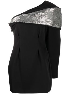 

Asymmetric-shoulder sequin-embellished dress, ISABEL MARANT Asymmetric-shoulder sequin-embellished dress
