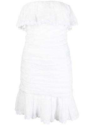 

Off-shoulder ruched minidress, ISABEL MARANT Off-shoulder ruched minidress