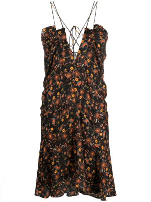 

Floral-print ruched dress, ISABEL MARANT Floral-print ruched dress