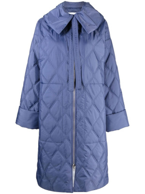 

Recycled polyester quilted coat, GANNI Recycled polyester quilted coat
