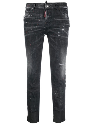 

Straight-leg faded denim jeans, Dsquared2 Straight-leg faded denim jeans