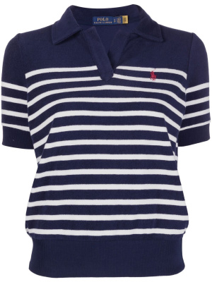 

Striped knitted polo shirt, Polo Ralph Lauren Striped knitted polo shirt