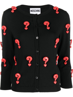 

Red Question Marks elastic cardigan, Moschino Red Question Marks elastic cardigan