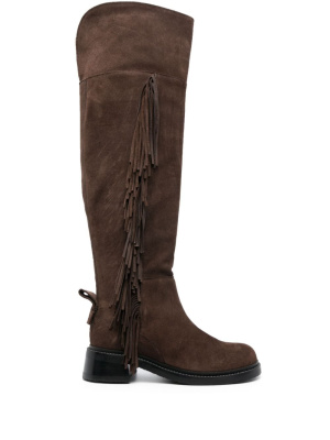 

Joice 45mm fringed suede boots, See by Chloé Joice 45mm fringed suede boots
