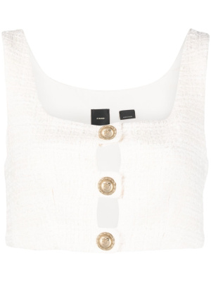 

Sleeveless tweed cropped top, PINKO Sleeveless tweed cropped top