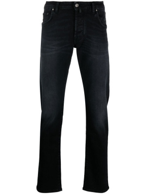 

Embroidered-logo straight-leg jeans, Jacob Cohën Embroidered-logo straight-leg jeans