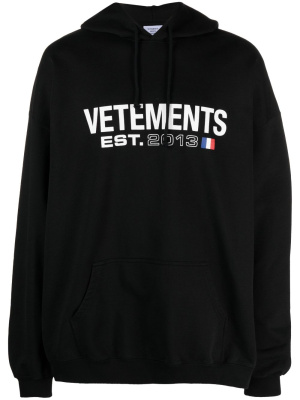 

Logo-print drawstring hoodie, VETEMENTS Logo-print drawstring hoodie